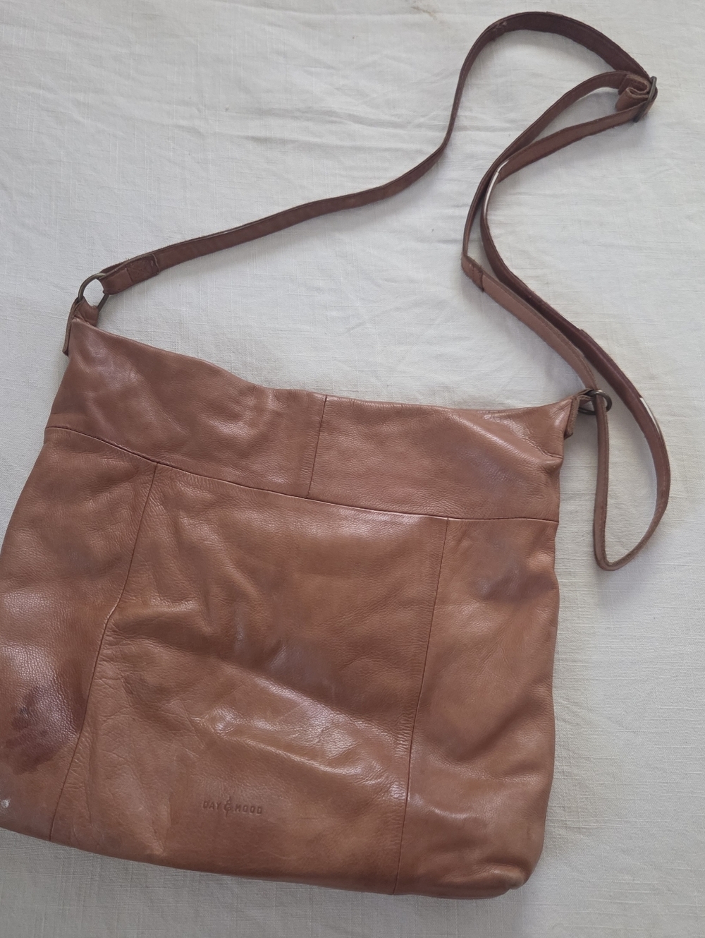 Leather Crossbody Day & Mood Malou Hobo Purse Bag *flaw - Picture 7 of 14